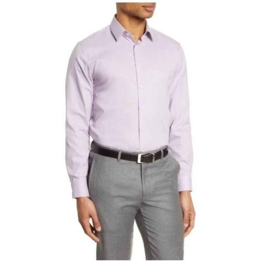 Nordstrom Extra Trim Fit Non-iron Solid Stretch Dress Shirt